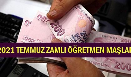 2021 Temmuz Zamlı Öğretmen Maaşları, Kadro Dereceye Göre